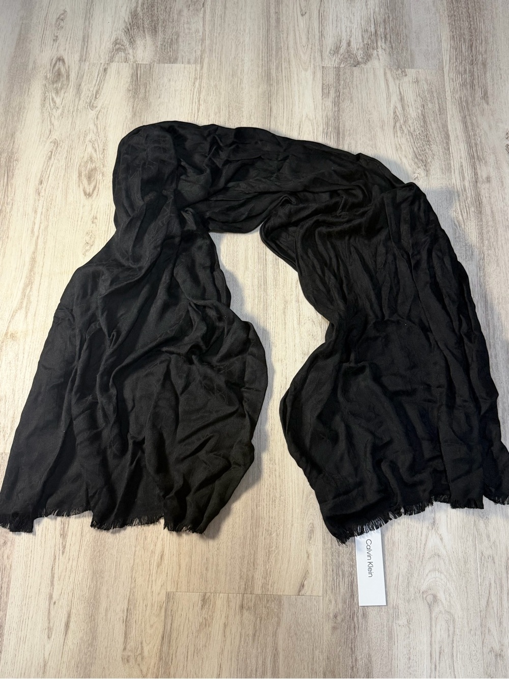 Calvin Klein Black Lightweight Women's Scarf